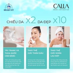 Thumbnail Bông tẩy trang làm sạch da Bông Bạch Tuyết Calla Sạch Sâu (250gr/túi) 4