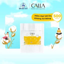Thumbnail Bông tẩy trang làm sạch da Bông Bạch Tuyết Calla Mềm Mịn 500Gr 4