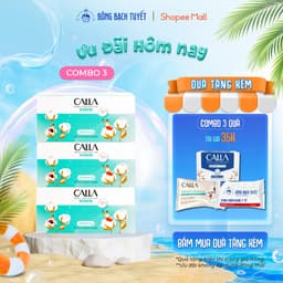 Thumbnail Combo 3 Hộp Bông tẩy trang làm sạch da Bông Bạch Tuyết Calla Sạch Sâu (80 miếng/hộp) 1