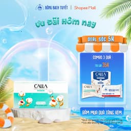 Thumbnail Bông tẩy trang làm sạch da Bông Bạch Tuyết Calla Sạch Sâu (80 miếng/hộp) 1