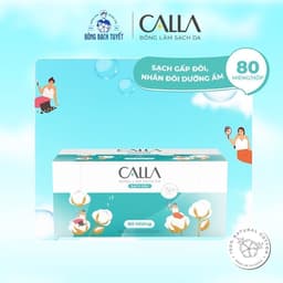 Thumbnail Bông tẩy trang làm sạch da Bông Bạch Tuyết Calla Sạch Sâu (80 miếng/hộp) 3