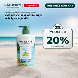 Thumbnail Sữa tắm NATUFRÈS Hawaiian Breeze Muối Biển và Trái Nhàu - Giúp giảm mụn, ngăn ngừa mụn cơ thể 250ml,450ml 1