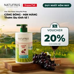 Thumbnail Sữa tắm NATUFRÈS French Chic Chiết Xuất Từ Rượu Vang Đỏ - Dưỡng ẩm & Phục hồi Cho Làn Da, Ngăn Ngừa Lão Hoá 250ml,450ml 1