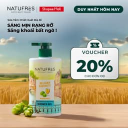 Thumbnail Sữa tắm NATUFRÈS Belgian Favorite Chiết Xuất Từ Bia Bỉ - Sáng da, cấp ẩm, trẻ trung rạng rỡ 250ml,450ml 1