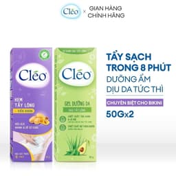 Thumbnail Combo Kem Tẩy Lông Chuyên Vùng Viền Bikini Cléo Avocado Hair Removal Bikini Line 50G & Gel Dưỡng Dịu Da Sau Tẩy 50G 2