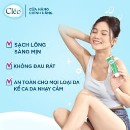 Thumbnail Kem Tẩy Lông cho da nhạy cảm và mọi loại da công thức cải tiến mùi hương dễ chịu Cléo Avocado Hair Removal 50G 2