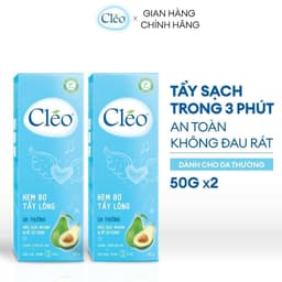 Thumbnail Combo 02 hộp Kem Tẩy Lông Cho Da Thường Cleo Avocado Hair Removal Cream Normal Skin 50g/hộp tẩy lông chân, tay, nách,... 2