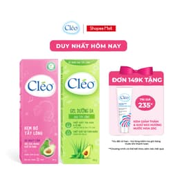 Thumbnail Bộ đôi Kem Tẩy Lông Cléo 50g dành cho da nhạy cảm và Gel Dưỡng Da Sau Tẩy Lông Cléo 50g 1