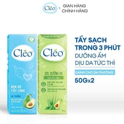 Thumbnail Combo Kem Tẩy Lông Cho Da Thường Cléo Avocado Hair Removal Cream Normal Skin 50g và Gel Dưỡng Dịu Da Sau Tẩy Lông 50g 2