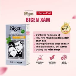 Thumbnail Thuốc Nhuộm Tóc Phủ Bạc Dạng Kem Bigen Speedy - Bigen Xám Bền Màu, Phủ Bạc Thảo Dược Hoàn Hảo Dưỡng Tóc Mềm Mượt 80ml 1
