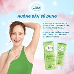 Thumbnail Gel dưỡng da sau tẩy lông Cléo cho mọi loại da làm dịu mát tức thì, dưỡng da mềm mịn 50G 4
