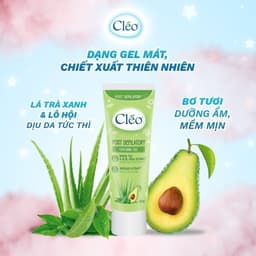 Thumbnail Gel dưỡng da sau tẩy lông Cléo cho mọi loại da làm dịu mát tức thì, dưỡng da mềm mịn 50G 3
