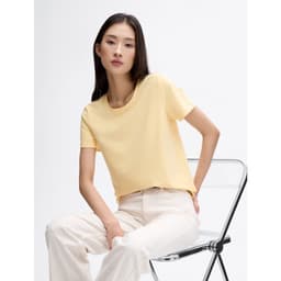 Thumbnail Áo phông nữ CANIFA cổ tròn trơn form rộng dáng cơ bản 6TS25A001 2