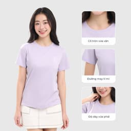 Thumbnail Áo phông nữ CANIFA cổ tròn cộc tay chất liệu cotton dáng basic in hình 6TS25S022 2