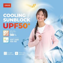 Thumbnail Áo chống nắng nữ CANIFA có mũ kéo khoá túi 2 bên bản cải tiến 2025 6OT25S003 1
