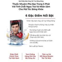 Thumbnail Nhuộm Tóc Phủ Bạc Revlon TopSpeed Dành Cho Nam (120ml) 1
