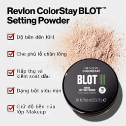 Thumbnail Phấn Phủ Revlon Colorstay Blot Setting Powder Kiềm Dầu, Che Phủ Lỗ Chân Lông (15g) 2