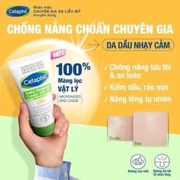 Thumbnail Kem chống nắng dưỡng ẩm 2in1 cho da thiên dầu nhạy cảm Cetaphil Daily Defense Cream SPF50 50G 2