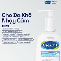 Thumbnail [LIVE] Sữa Rửa Mặt Tạo Bọt Dịu Lành Cho Da Nhạy Cảm Cetaphil Hydrating Foaming Cream Cleanser 236ml 1