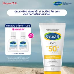 Thumbnail Gel chống nắng vật lý dưỡng ẩm 2in1 dịu lành cho da thiên khô nhạy cảm Cetaphil Sun SPF 50+ Light Gel 50ML 1