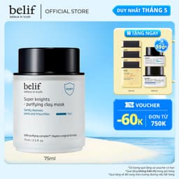 Thumbnail Mặt nạ đất sét thanh lọc và làm sạch lỗ chân lông belif Super Knights Purifying Clay Mask 75ml 1