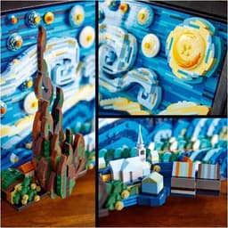 Thumbnail LEGO IDEAS 21333 Đồ Chơi Lắp Ráp Đêm Đầy Sao Của Danh Họa Vincent Van Gogh (2316 chi tiết) 3