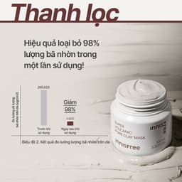 Thumbnail Siêu mặt nạ đất sét tro núi lửa giảm nhờn, thu nhỏ lỗ chân lông INNISFREE Super Volcanic Pore Clay Mask 100ml 2