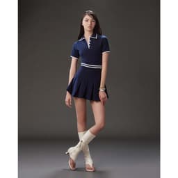 Thumbnail RECHIC Đầm xòe ngắn Kane cổ polo tà xếp ly dáng chiết eo tay ngắn năng động 2