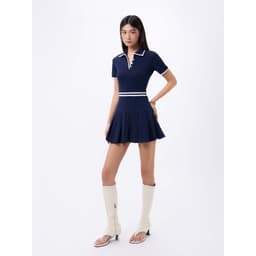 Thumbnail RECHIC Đầm xòe ngắn Kane cổ polo tà xếp ly dáng chiết eo tay ngắn năng động 4