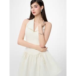 Thumbnail RECHIC Đầm ngắn Felity dáng xòe phối cổ V sát nách cá tính năng động 3