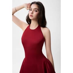 Thumbnail RECHIC Đầm ngắn Larissa cổ yếm hở lưng tà xòe sang trọng cá tính 3
