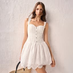 Thumbnail RECHIC Đầm 2 dây Breezy dáng cúp ngực phối ren sang trọng 3