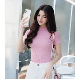 Thumbnail RECHIC Áo thun ôm Chessy cơ bản chất cotton co giãn thoải mái 2
