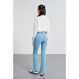 Thumbnail Áo Sơ Mi Nữ Dáng Suông Phối Denim VIEN TRAN V61H25Q009 4