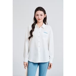 Thumbnail Áo Sơ Mi Nữ Dáng Suông Phối Denim VIEN TRAN V61H25Q009 2
