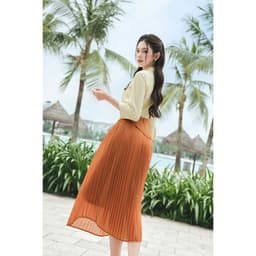 Thumbnail Chân váy dáng xòe dập ly, phủ cạp LAMER L62L24Q005 1
