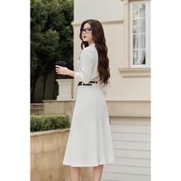 Thumbnail Áo Sơ Mi Lụa LAMER Dáng Suông Dài Tay In Họa Tiết L61H24Q018 3