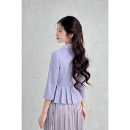 Thumbnail Áo vest cổ sen phối, khuy trai LAMER O65B24Q008 1
