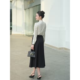 Thumbnail Áo Sơ Mi Lụa Dáng Suông Áo Sơ Mi Công Sở Nữ Phối Nơ Thanh Lịch LAMER L61H25Q007 2