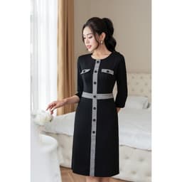Thumbnail Đầm nữ dáng nẹp đính khuy LAMER L63F23Q027 2