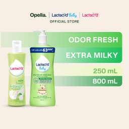 Thumbnail Bộ Sữa Tắm Gội Trẻ Em Lactacyd Baby Extra Milky Size Jumbo 800ml + Chai DDVS Phụ Nữ Lactacyd Odor Fresh 250ml 2