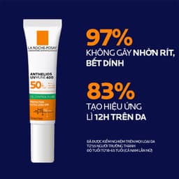 Thumbnail Kem chống nắng La Roche-Posay bảo vệ da khỏi tia UV dài và kiềm dầu 12H Anthelios UVMUNE 400 Gel-Cream 15ml 4