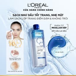 Thumbnail Bộ 2 nuớc tẩy trang đa năng 3in1 L'Oreal Paris Micellar Water 400ml x 2 2