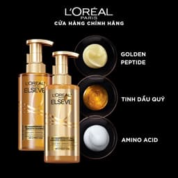 Thumbnail Bộ gội xả dưỡng tóc suôn mượt tóc cao cấp L'Oreal Paris Sleek 440ml x2 & Dầu dưỡng chiết xuất tinh dầu 30ml 1