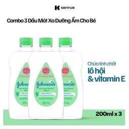 Thumbnail Dầu Mát Xa Cho Bé Johnson's Baby Oil Aloe Vera & Vitamin E 200ml 1