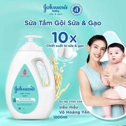 Thumbnail Bộ đôi sữa tắm Johnson's chứa sữa và gạo 1000mlx2 4
