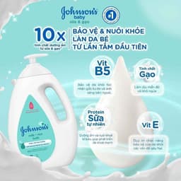 Thumbnail Bộ đôi sữa tắm Johnson's chứa sữa và gạo 1000mlx2 3