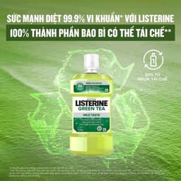 Thumbnail Bộ 2 Nước Súc Miệng Ngừa Sâu Răng Listerine Green Tea Zero Alcohol 750ml/chai 4