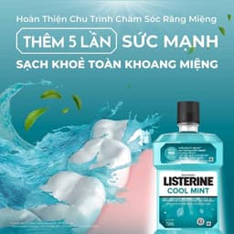 Thumbnail Nước Súc Miệng Giữ Hơi Thở Thơm Mát Listerine Cool mint - Dung tích 750ml 1