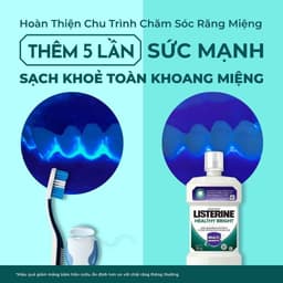 Thumbnail Bộ 2 Nước súc miệng làm trắng răng Listerine Healthy Bright Mouthwash 750ml/chai 4